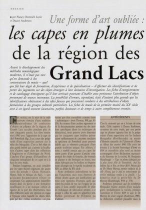 Une forme d'art oubliée : les capes en plumes de la région des Grand Lacs