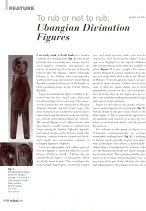 Oracles à friction, les Figurines "divinatoires" oubangui