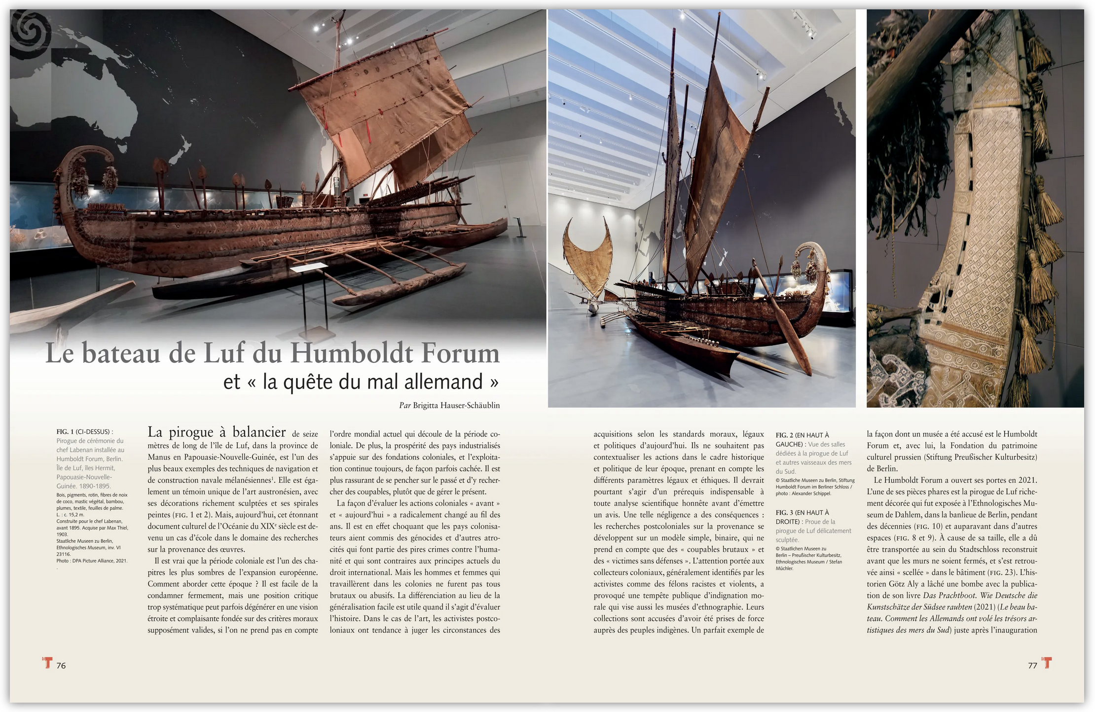 Le bateau de Luf du Humboldt Forum et « la quête du mal allemand » Par Brigitta Hauser-Schäublin